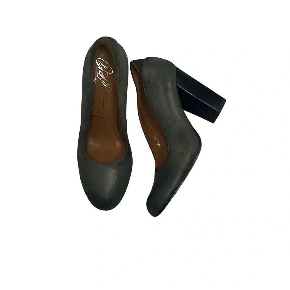 Donald J Pliner Round Toe Block Heel Green Heels Size 6.5